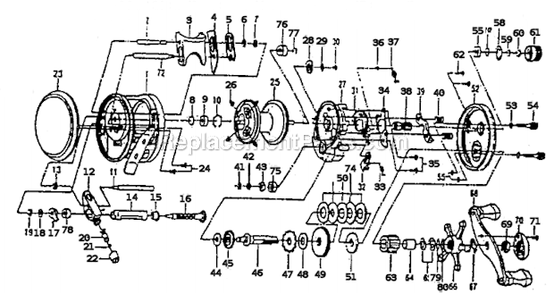 Part Location Diagram of 1146921 Shakespeare Tension Knob Assembly