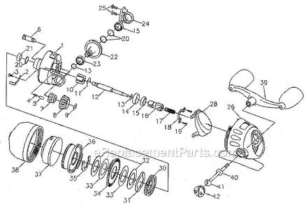 Page A Diagram and Parts List for SYNULTIMATEMC  Shakespeare Spincast Reels