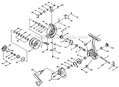 Part Location Diagram of 1145795 Shakespeare Drag Button