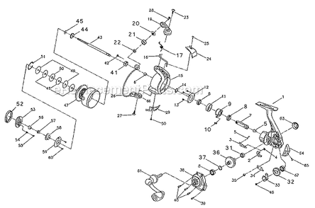 Page A Diagram and Parts List for FUEL30  Shakespeare Baitcast Reels