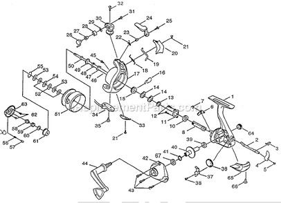 Part Location Diagram of 1145835 Shakespeare Drag Knob