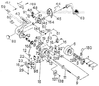 Part Location Diagram of 1146659 Shakespeare Trip Spring