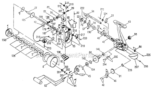 Part Location Diagram of 1146186 Shakespeare Line Roller Screw