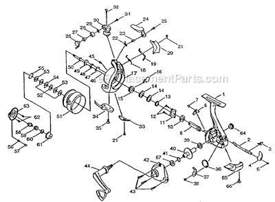 Part Location Diagram of 1146481 Shakespeare Spool Assembly