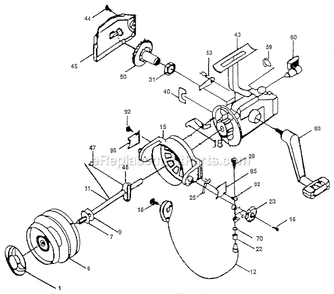 Part Location Diagram of 1146627 Shakespeare Bail Arm Spring