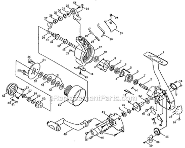 Part Location Diagram of 1146464 Shakespeare Spool Assembly