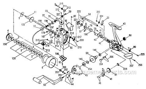 Part Location Diagram of 1146701 Shakespeare Anti-reverse Spring