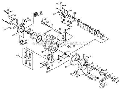 Page A Diagram and Parts List for TWMA30L  Shakespeare Baitcast Reels