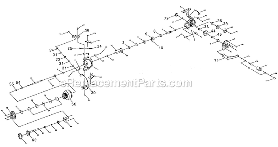 Page A Diagram and Parts List for 6835  Shakespeare Spincast Reels