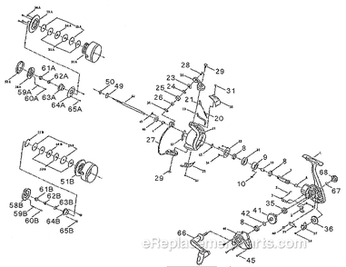 Page A Diagram and Parts List for 5535  Shakespeare Spinning Reels