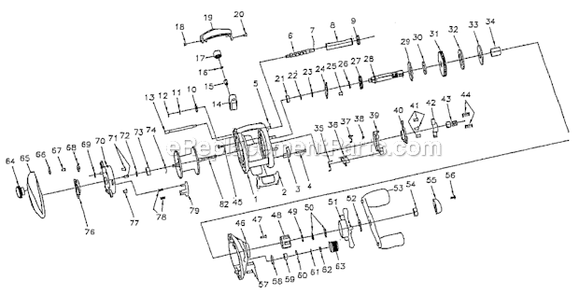 Page A Diagram and Parts List for SIGMABC  Shakespeare Baitcast Reels
