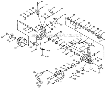 Part Location Diagram of 1146109 Shakespeare Line Roller