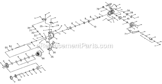 Page A Diagram and Parts List for 6840  Shakespeare Spincast Reels