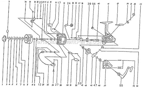 Part Location Diagram of 1146636 Shakespeare A-r Lever Spring