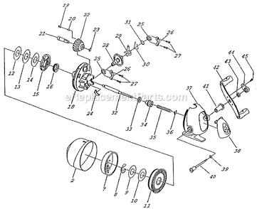 Page A Diagram and Parts List for 15  Shakespeare Spincast Reels