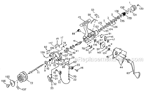 Part Location Diagram of 1145341 Shakespeare Crank Arm