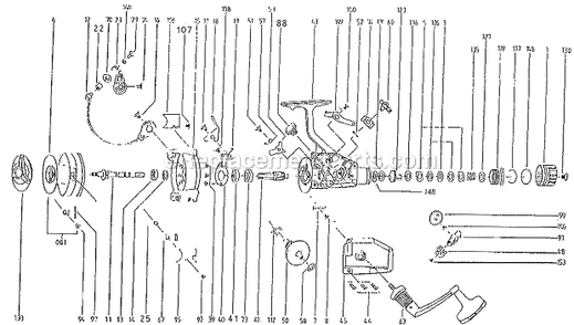 Part Location Diagram of 1146129 Shakespeare Lock Lever Screw