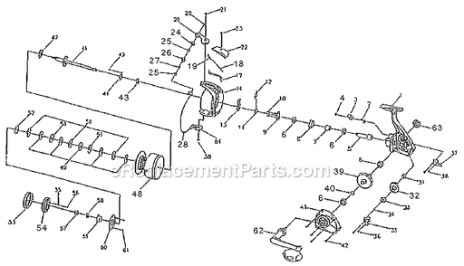 Page A Diagram and Parts List for T4480  Shakespeare Spinning Reels