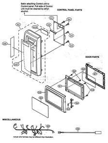 Part Location Diagram of FDORFA321WRT0 Sharp Inner door frame