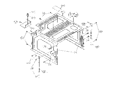 Cabinet Diagram and Parts List for SMD2470AS  Sharp Microwave