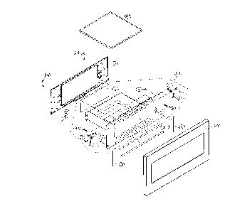 Drawer Diagram and Parts List for SMD2470AS  Sharp Microwave