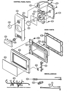 Part Location Diagram of GCOVHA385WRF0 Sharp Inner Door Panel