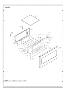 Drawer Diagram and Parts List for SMD2470ASYD  Sharp Microwave