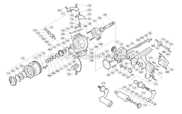 Page A Diagram and Parts List for STCI4PLUS1000FAML  Shimano Spinning Reels