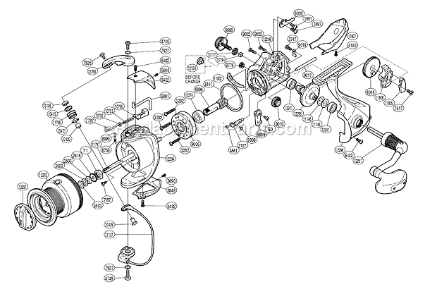 Page A Diagram and Parts List for SY4000FJ  Shimano Spinning Reels