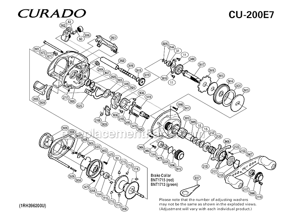 shimano curado 200e7 2008 (USED, 9.5/10) With over 30 years under its belt as a work horse name for the tournament angler and weekend warrior alike Shimano CU-200E7 Baitcast Reels -