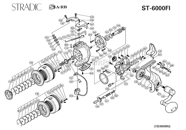 Page A Diagram and Parts List for ST-6000FI  Shimano Spinning Reels