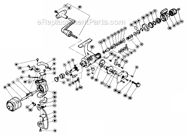Page A Diagram and Parts List for TX125Q  Shimano Spinning Reels