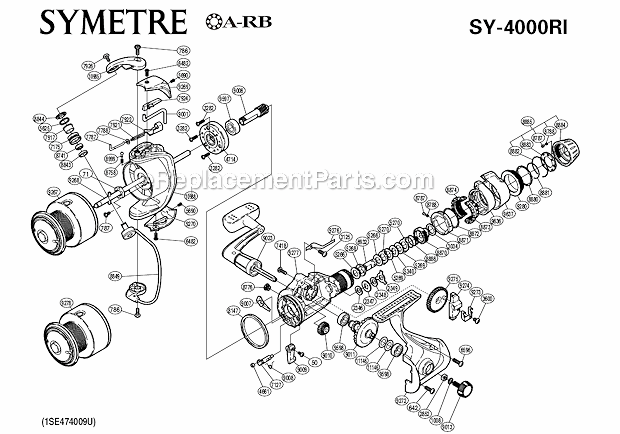 Page A Diagram and Parts List for SY-4000RI  Shimano Spinning Reels