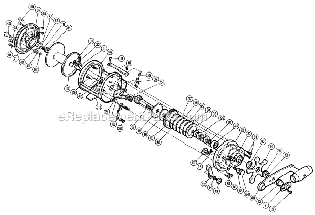 Page A Diagram and Parts List for TLD2040S  Shimano Conventional Reels