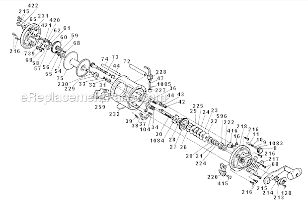 Page A Diagram and Parts List for TR-200G  Shimano Conventional Reels