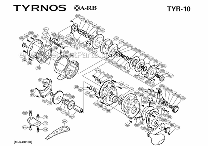 Part Location Diagram of 10MFR Shimano Lever Click