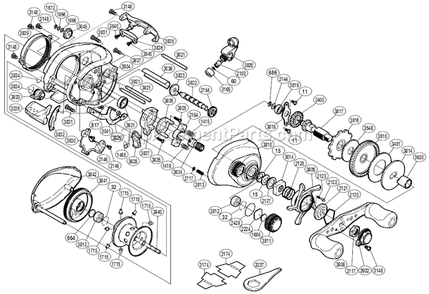 Part Location Diagram of 105BN Shimano Ball Bearing