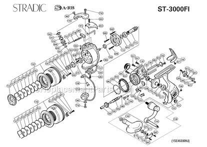 Page A Diagram and Parts List for ST-3000FI  Shimano Spinning Reels