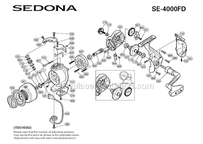 Page A Diagram and Parts List for SE-4000FD  Shimano Spinning Reels