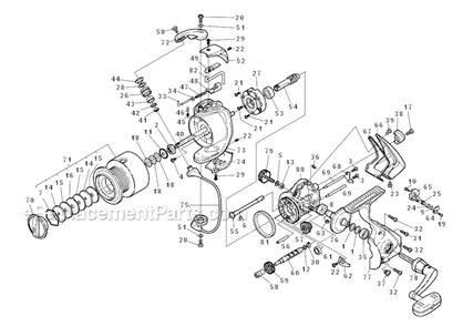 Part Location Diagram of RD6085 Shimano Line Roller