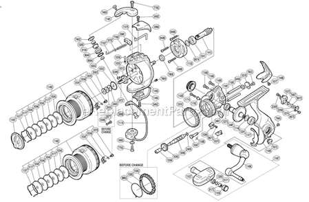 Part Location Diagram of 10M2C Shimano Screw
