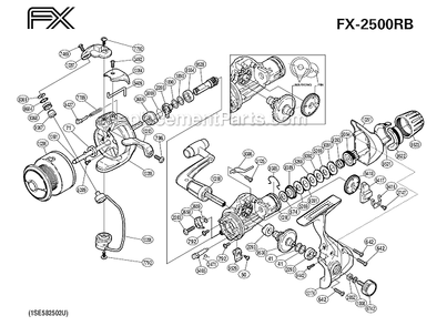 Part Location Diagram of 10QDR Shimano Bail Assembly