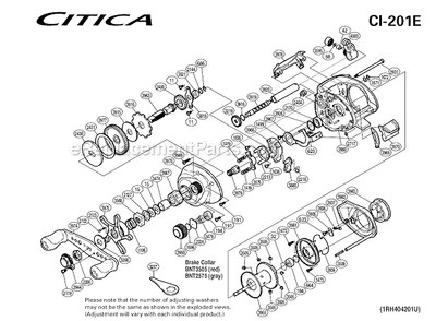 Part Location Diagram of BNT3969 Shimano Clutch Bar Guide