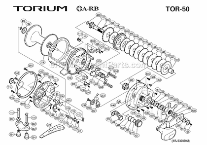 Part Location Diagram of 10MB1 Shimano Roller Clutch Inner Tube