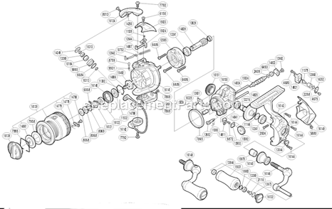 Part Location Diagram of 10B45 Shimano Body
