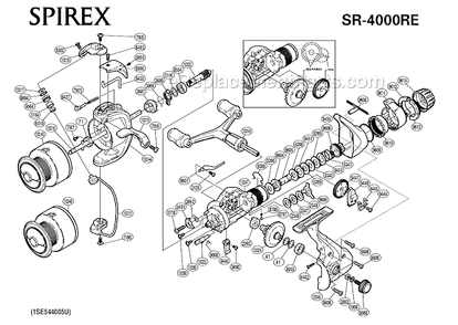 Page A Diagram and Parts List for SR-4000RE  Shimano Spinning Reels