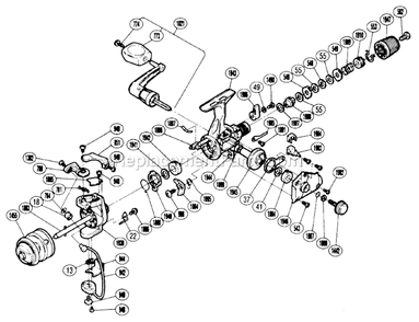 Part Location Diagram of RD0774 Shimano Handle Knob Screw