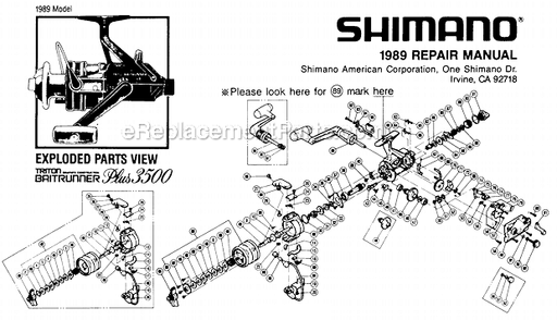 Part Location Diagram of 10MPV Shimano Screw
