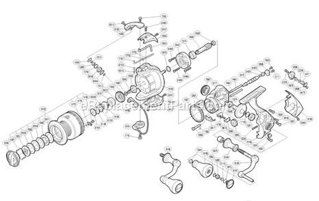 Part Location Diagram of 104D2 Shimano Side Cover