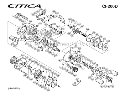 Part Location Diagram of 10LVE Shimano Screw